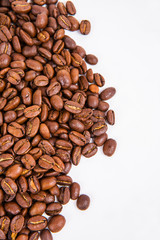coffee bean on white paper background