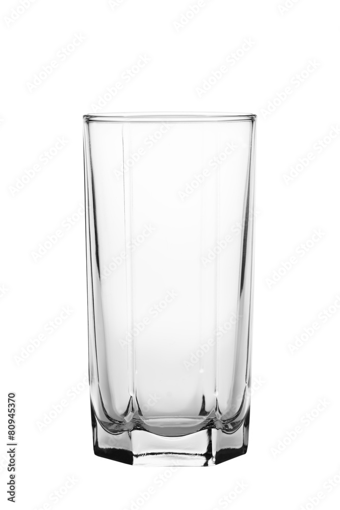 Wall mural Empty glass isolated on a white background