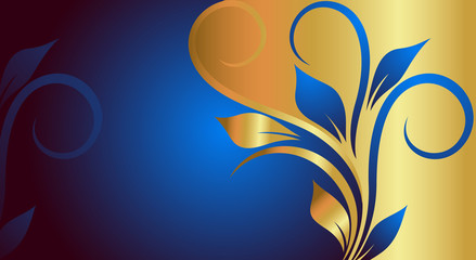 Golden Swirl Ornate Flourish Background