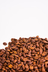 coffee bean on white paper background