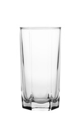 Empty glass isolated on a white background