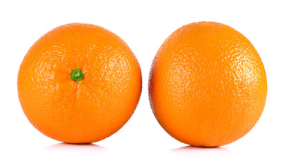 Ripe orange isolated on white background