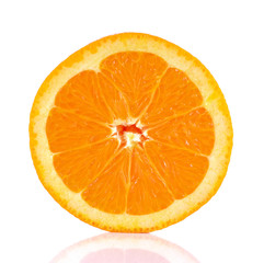 Ripe orange isolated on white background