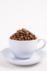 coffee bean on white paper background