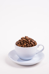 coffee bean on white paper background