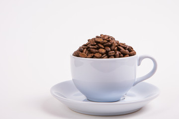 coffee bean on white paper background