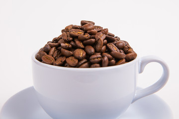 coffee bean on white paper background