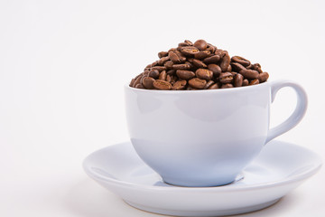 coffee bean on white paper background