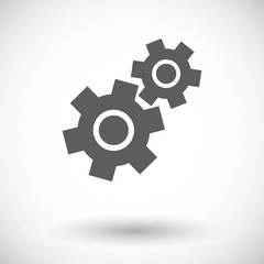 Gear flat icon.