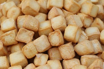 Mix of fish meat ball with tofu