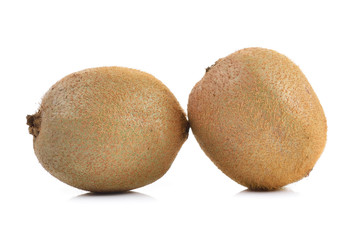 Fresh kiwi fruit on a white background
