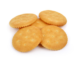 Cracker isolated on  over white background