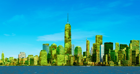 Fototapeta premium Ner York Manhattan Green