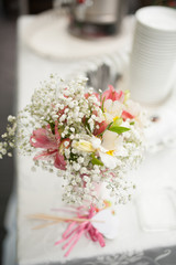 wedding decor at restaurant with all beauty and flowers