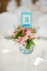 wedding decor at restaurant with all beauty and flowers