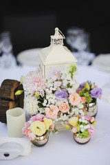 wedding decor at restaurant with all beauty and flowers
