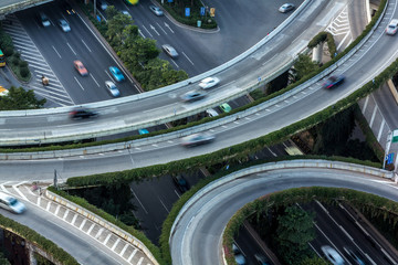 Highway intersection from the air