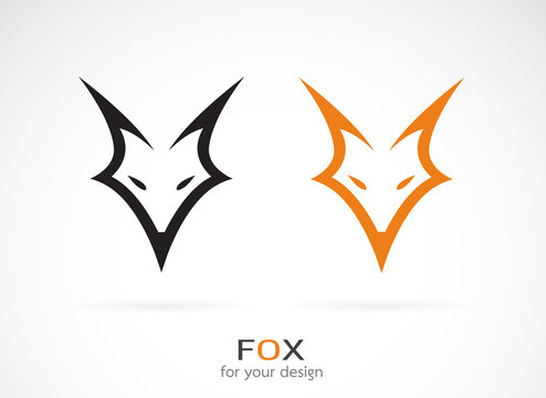 Vector of fox face design on white background. Animal. Easy editable layered vector illustration.