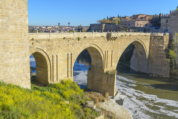 Fototapeta na wymiar Bridge of San Martin, Toledo (Spain)