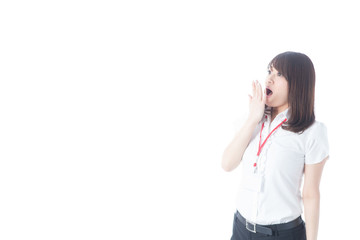 白バックOLポートレート(半袖)