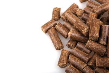 Pet food isolated on white background