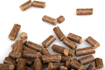 Pet food isolated on white background