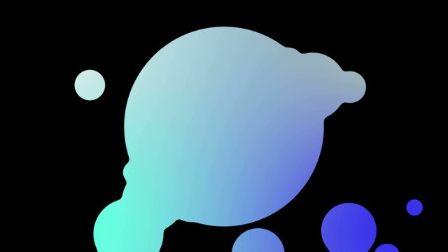 Intro animation bubble coming out of a circle