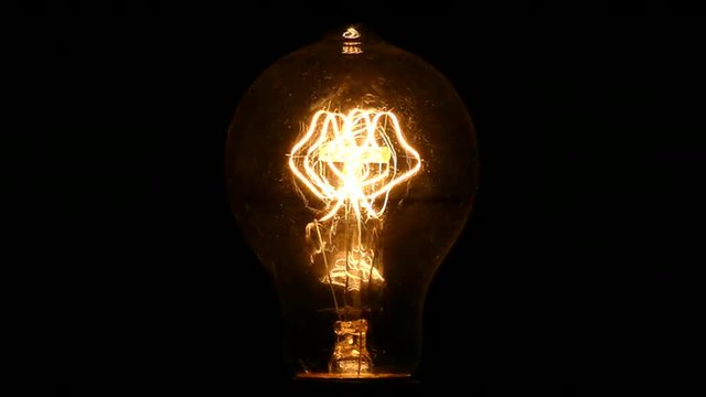 Vintage Light Bulb Close Up