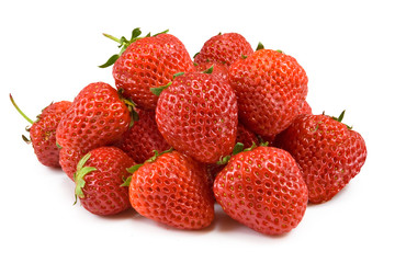Isolated image of strawberries on white background