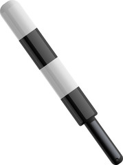 Black white staff of the Russian traffic controler