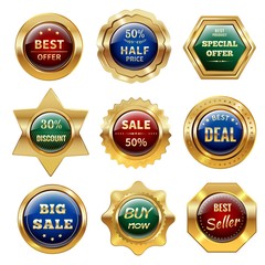 Golden Sale Labels