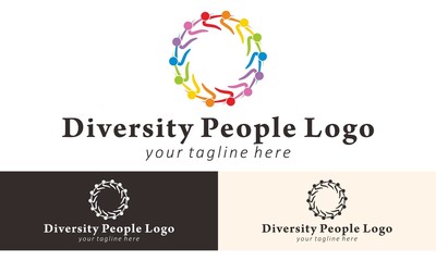 Fototapeta na wymiar People Color Logo Vector Design