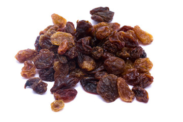 Raisins isolated on white background