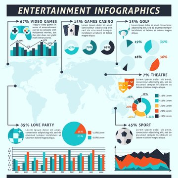 Entertainment Infographics Set