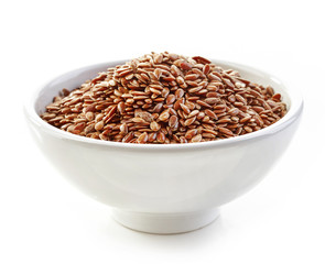 bowl of flax seeds