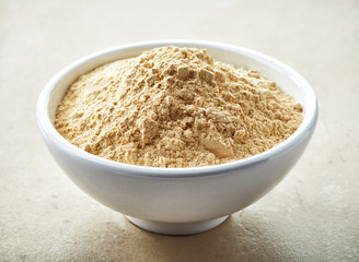 bowl of maca powder