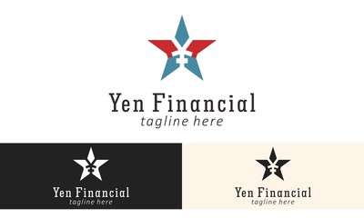 Obraz premium Star Financial Logo Vector