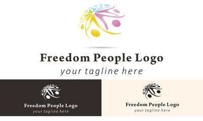 People Full Color Logo Vector Design