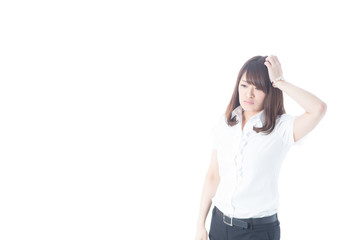 白バックOLポートレート(半袖)