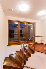 Curly wooden stairs