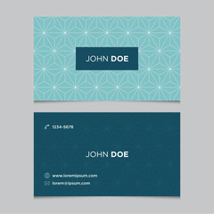 Fototapeta na wymiar Business card template with background pattern