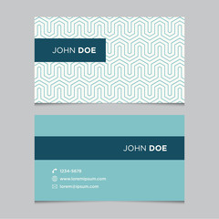 Business card template with background pattern