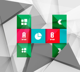 Business geometric option steps infographics