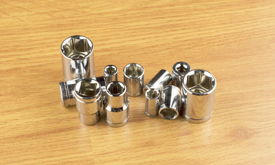 Set of different nozzle to tighten the bolts