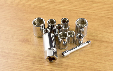 Set of different nozzle to tighten the bolts