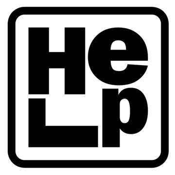 "HELP" icon (information support customer service)