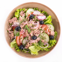 fresh salad with tuna