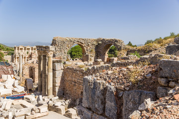 Fototapeta premium The ruins in the archaeological site in Ephesus