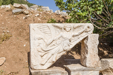 Ephesus. Relief of goddess of victory Nike