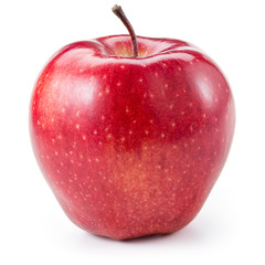 Fresh red apple isolated on white. With clipping path